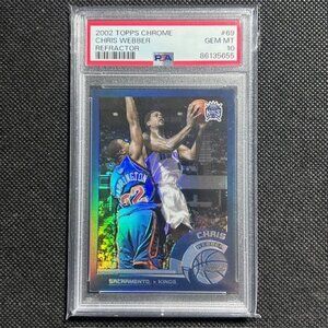 2002 Topps Chrome Refractor #69 Chris Webber PSA 10 GEM MINT Sacramento Kings